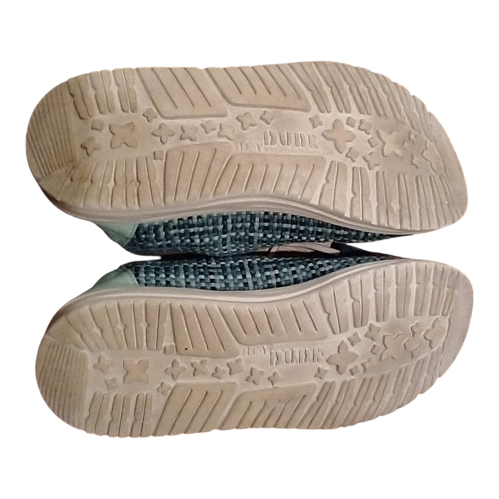 Hey Dude Women's Slip-On Knit Sneakers in Teal Green - Picture 4 of 7